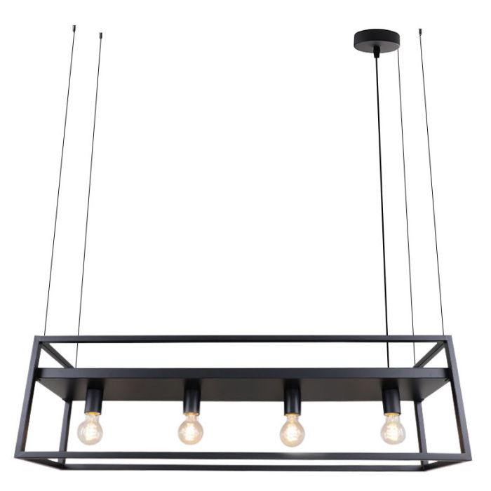 Lampada a sospensione nera industriale, Frama