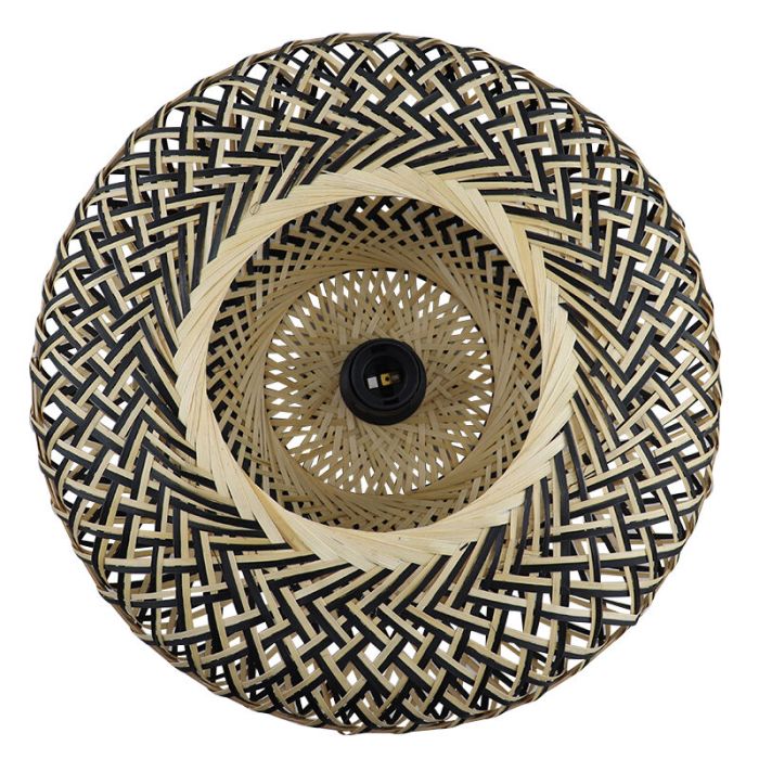 Plafoniera in rattan marrone, Heimen
