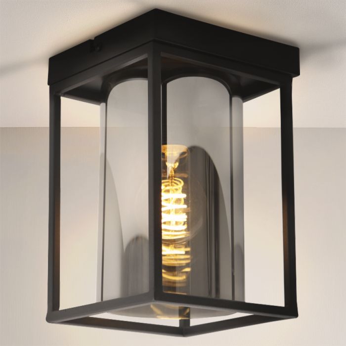 Lampada da soffitto nera moderna, Jessa