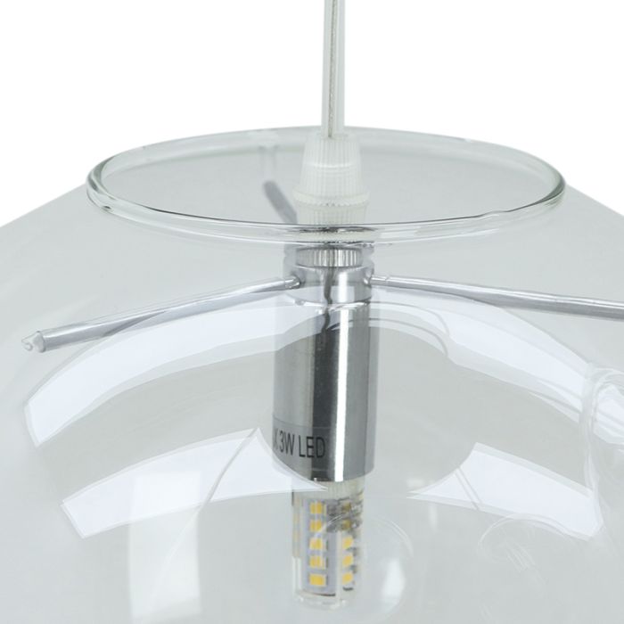 Lampada a sospensione trasparente design, Lissa