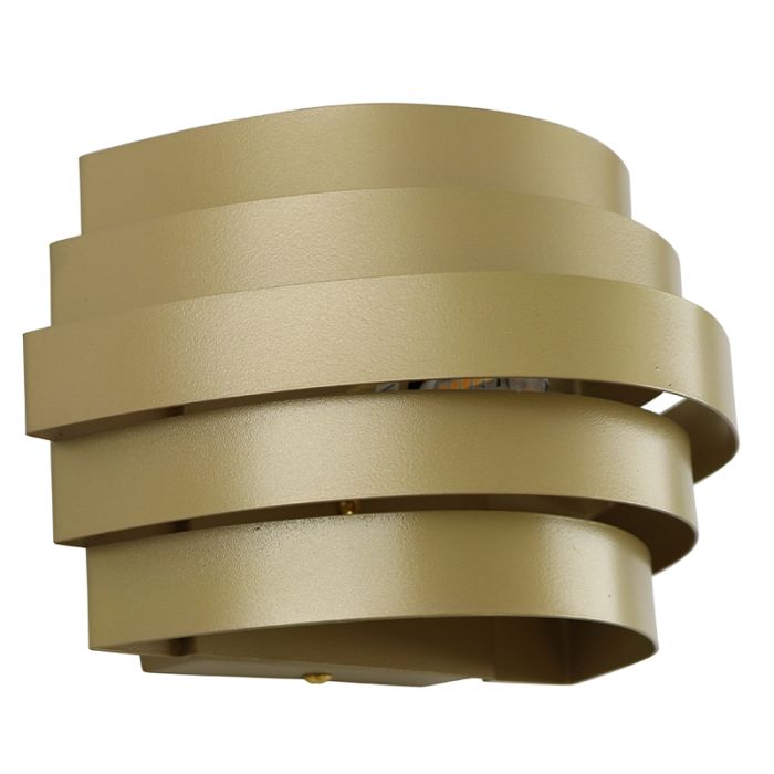 Lampada da parete up down dorata moderna, Sonay