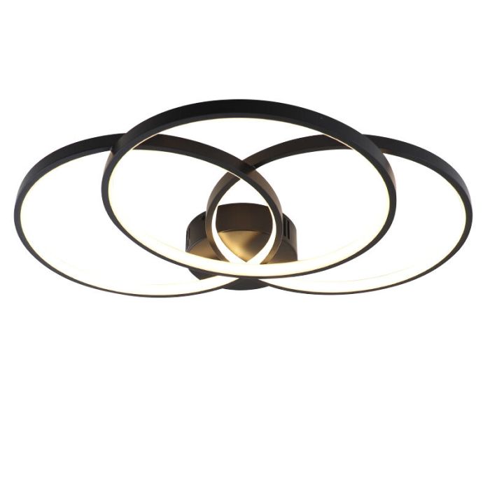 Plafoniera nera design, Giorgio, 42W, 3000K LED