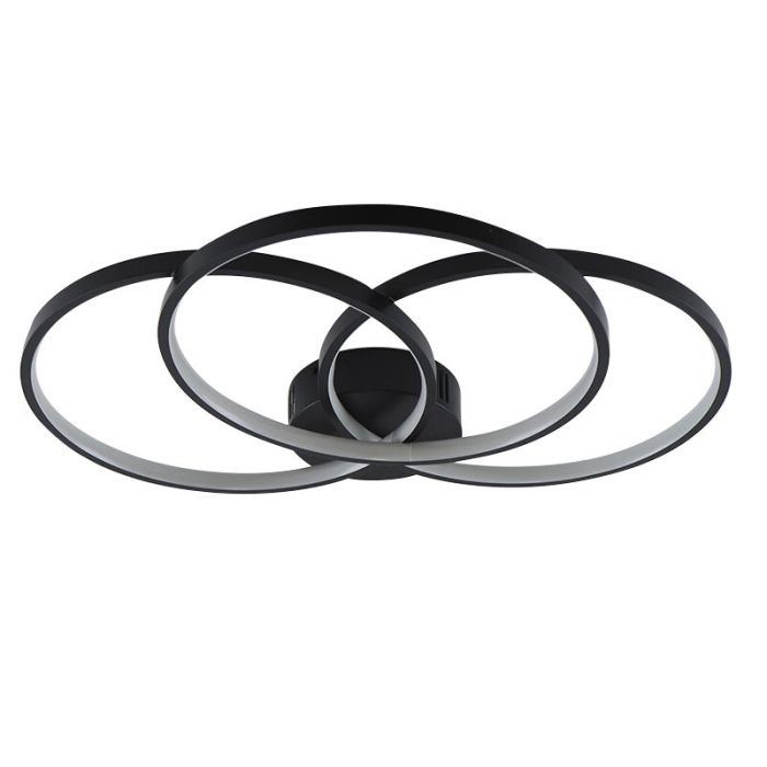 Plafoniera nera design, Giorgio, 42W, 3000K LED