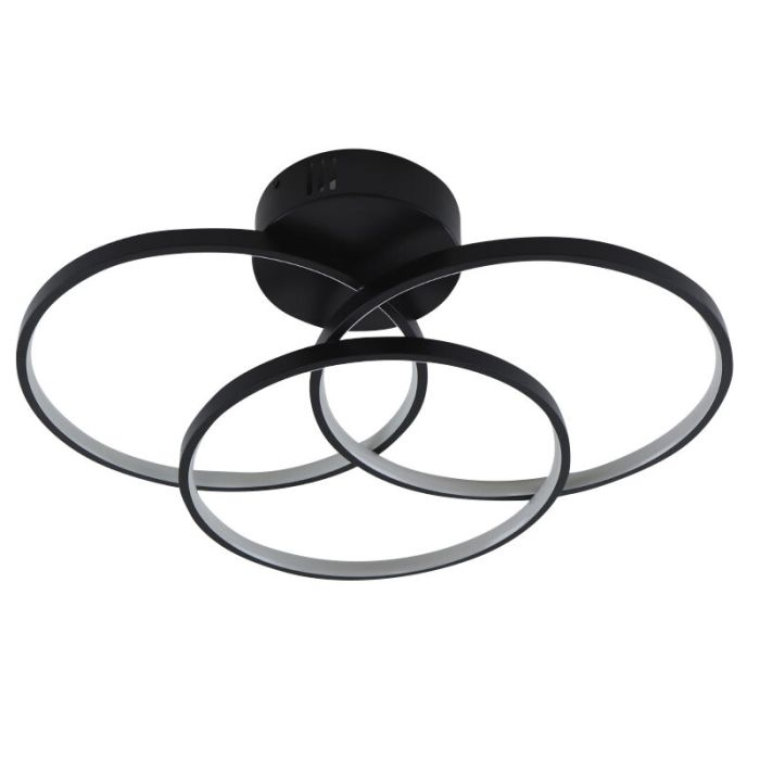 Plafoniera nera design, Giorgio, 42W, 3000K LED