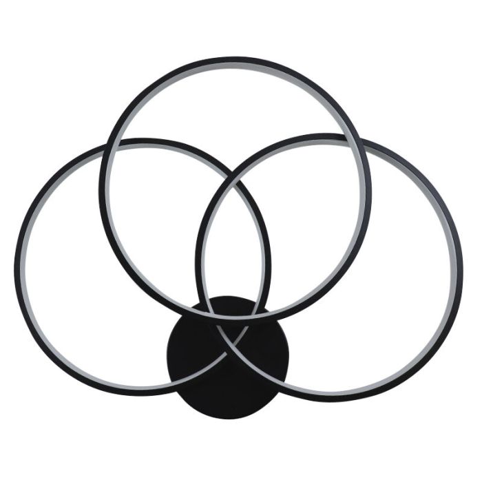 Plafoniera nera design, Giorgio, 42W, 3000K LED