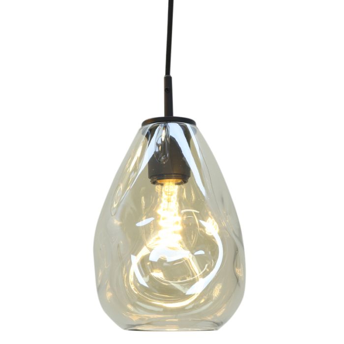 Lampada a sospensione ambrata design, Evito