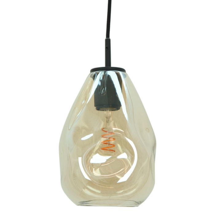 Lampada a sospensione ambrata design, Evito