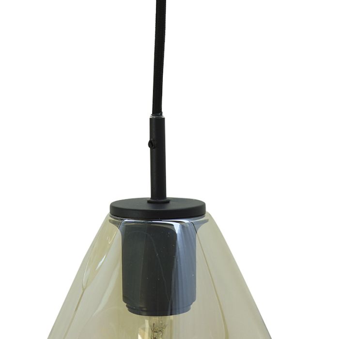 Lampada a sospensione ambrata design, Evito