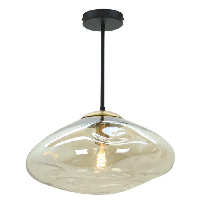 Lampada da soffitto ambrata design, Evita