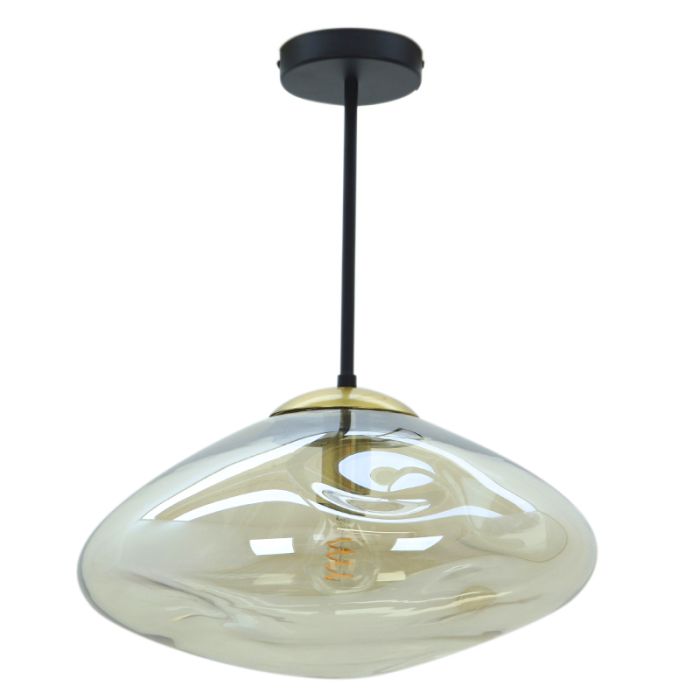 Lampada da soffitto ambrata design, Evita