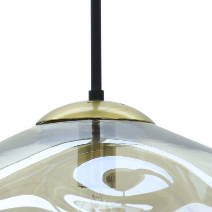Lampada da soffitto ambrata design, Evita