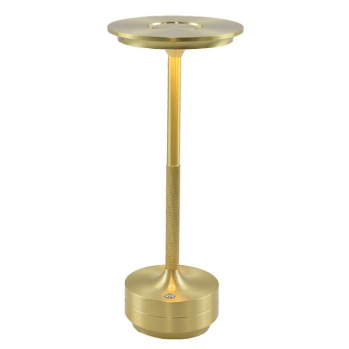 Lampada da tavolo ricaricabile dorata moderna, Arvind, 3W, bianco regolabile tra caldo e freddo LED, con interruttore