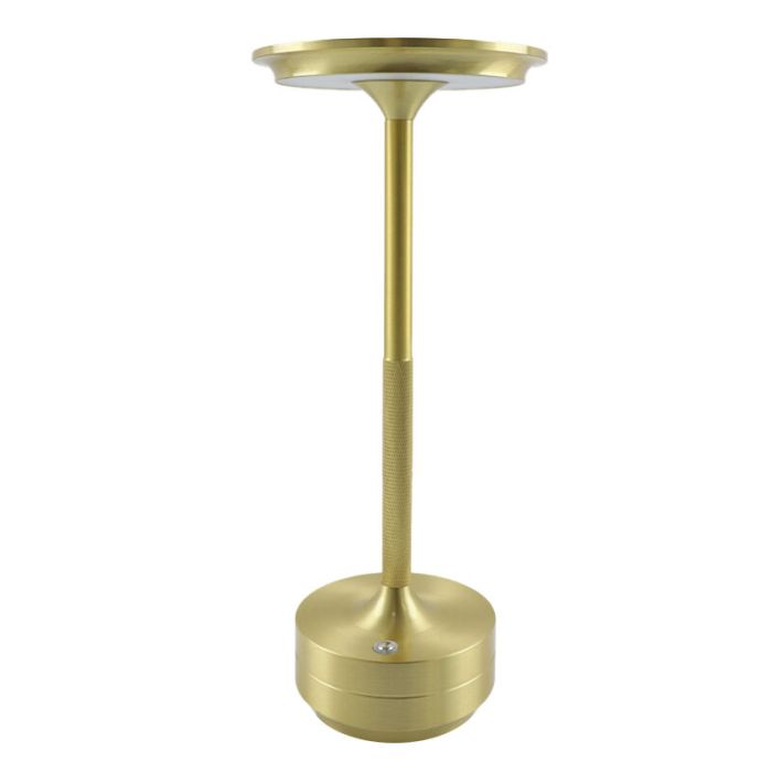 Lampada da tavolo ricaricabile dorata moderna, Arvind, 3W, bianco regolabile tra caldo e freddo LED, con interruttore