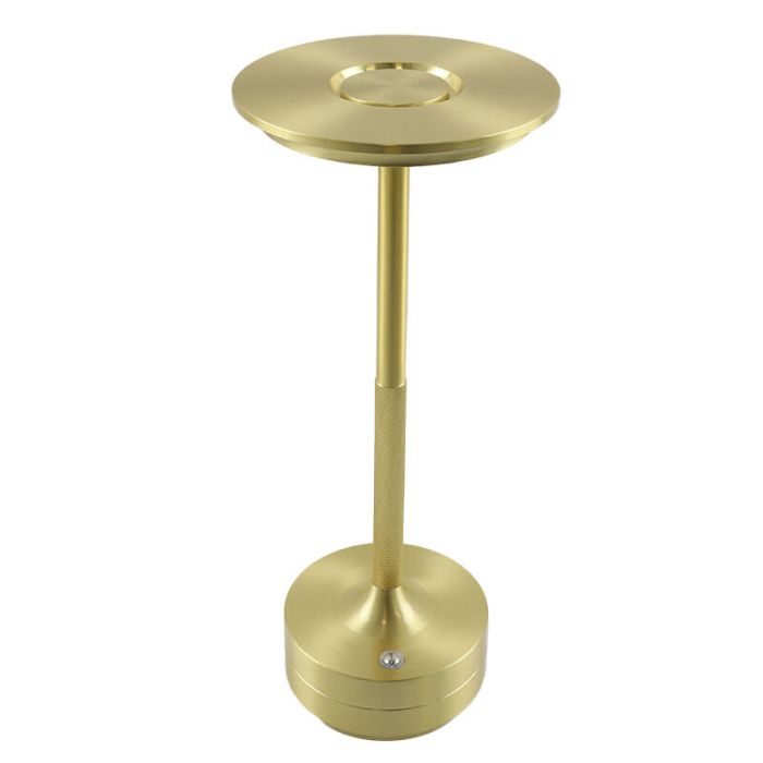 Lampada da tavolo ricaricabile dorata moderna, Arvind, 3W, bianco regolabile tra caldo e freddo LED, con interruttore