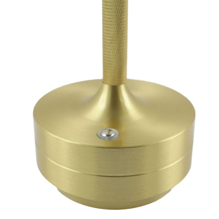 Lampada da tavolo ricaricabile dorata moderna, Arvind, 3W, bianco regolabile tra caldo e freddo LED, con interruttore
