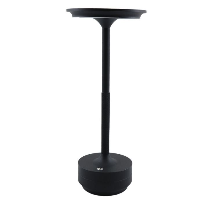 Lampada da tavolo ricaricabile nera moderna, Arvind, 3W, bianco regolabile tra caldo e freddo LED, con interruttore