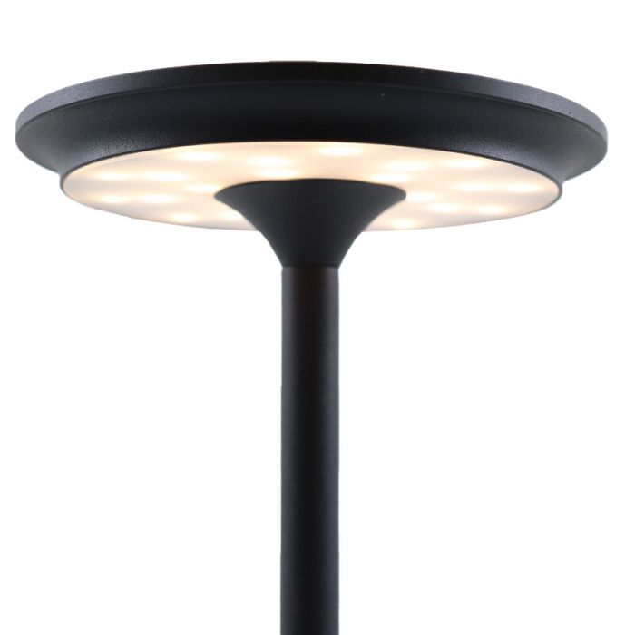 Lampada da tavolo ricaricabile nera moderna, Arvind, 3W, bianco regolabile tra caldo e freddo LED, con interruttore