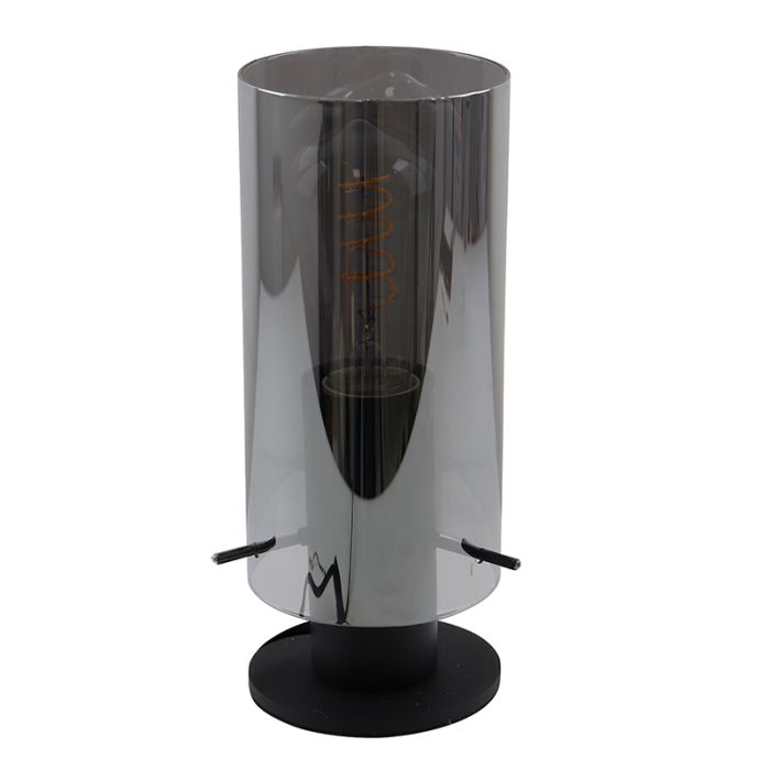 Lampada da tavolo grigia design, Dilaram, con interruttore