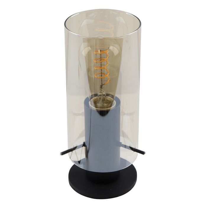Lampada da tavolo ambrata design, Dilaram, con interruttore