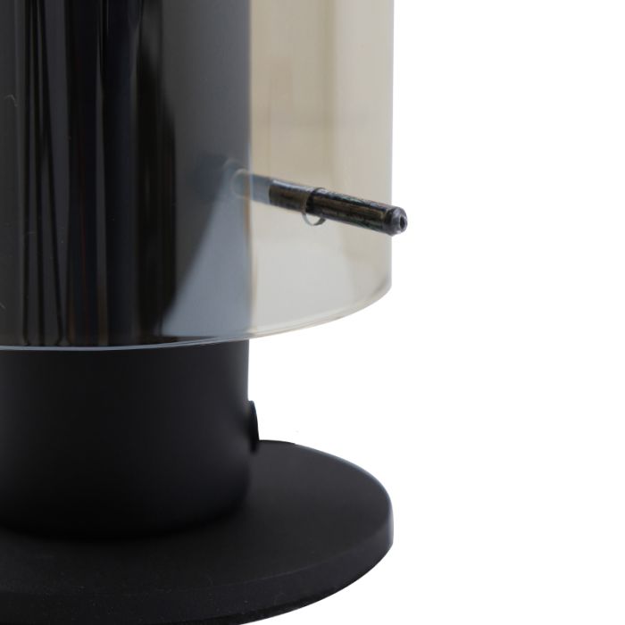 Lampada da tavolo ambrata design, Dilaram, con interruttore