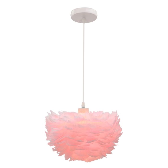 Lampada a sospensione rosa in tessuto, Suzie