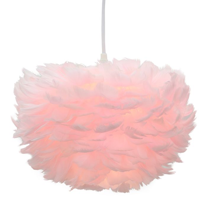 Lampada a sospensione rosa in tessuto, Suzie
