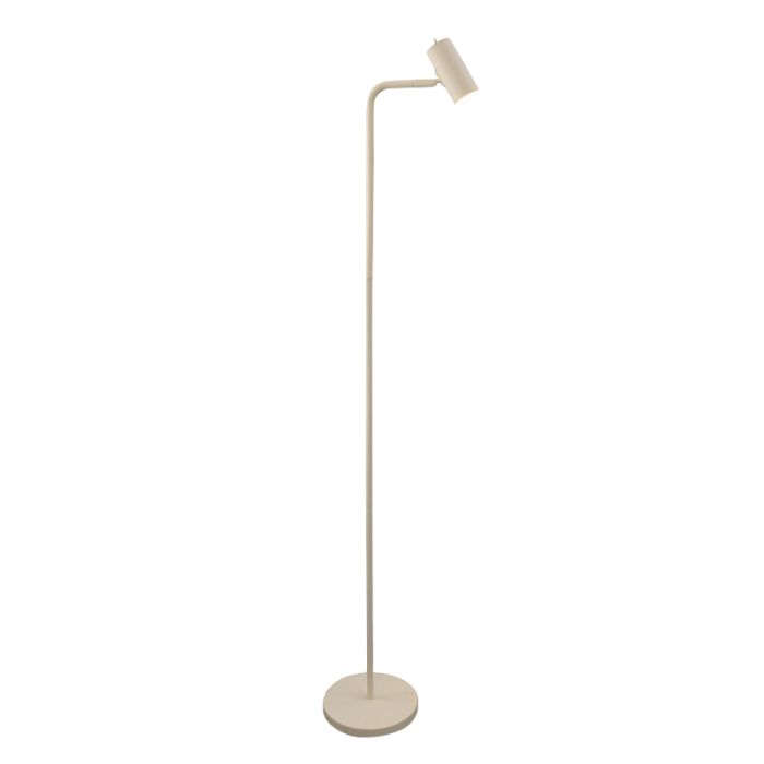 Lampada da terra beige moderna, Carlos, con interruttore