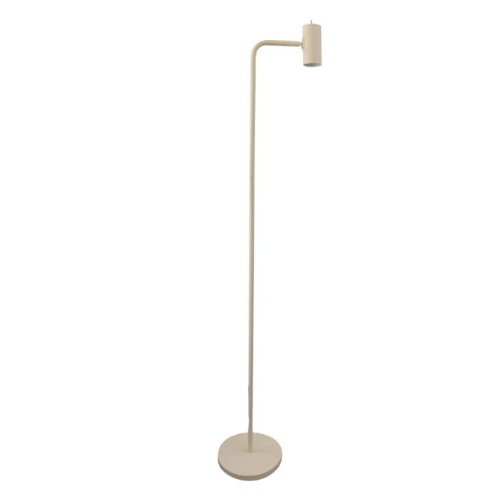 Lampada da terra beige moderna, Carlos, con interruttore