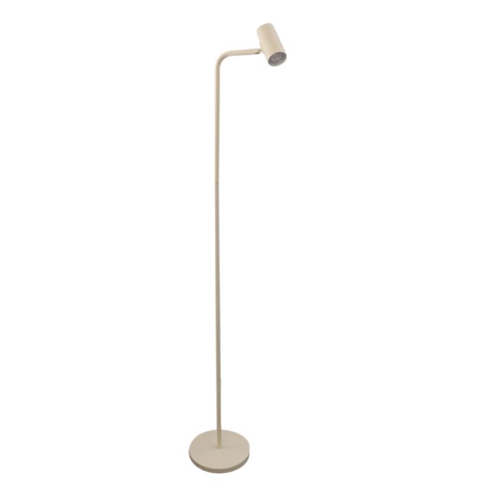 Lampada da terra beige moderna, Carlos, con interruttore