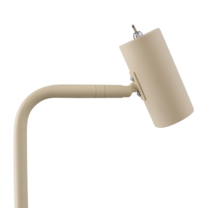 Lampada da terra beige moderna, Carlos, con interruttore