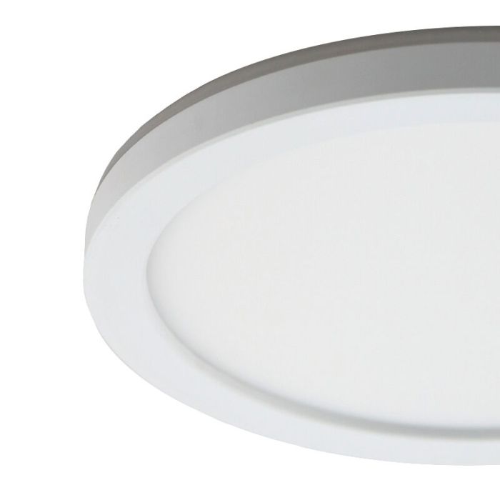 Lampada da soffitto da bagno bianca in plastica, Shivani, 8W, 3000K LED, IP44