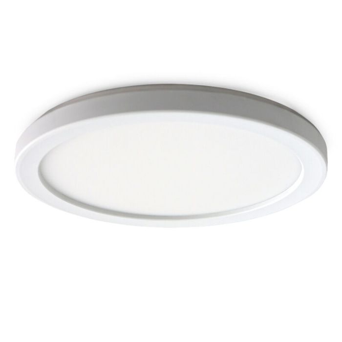 Lampada da soffitto da bagno bianca in plastica, Shivani, 15W, 3000K LED, IP44