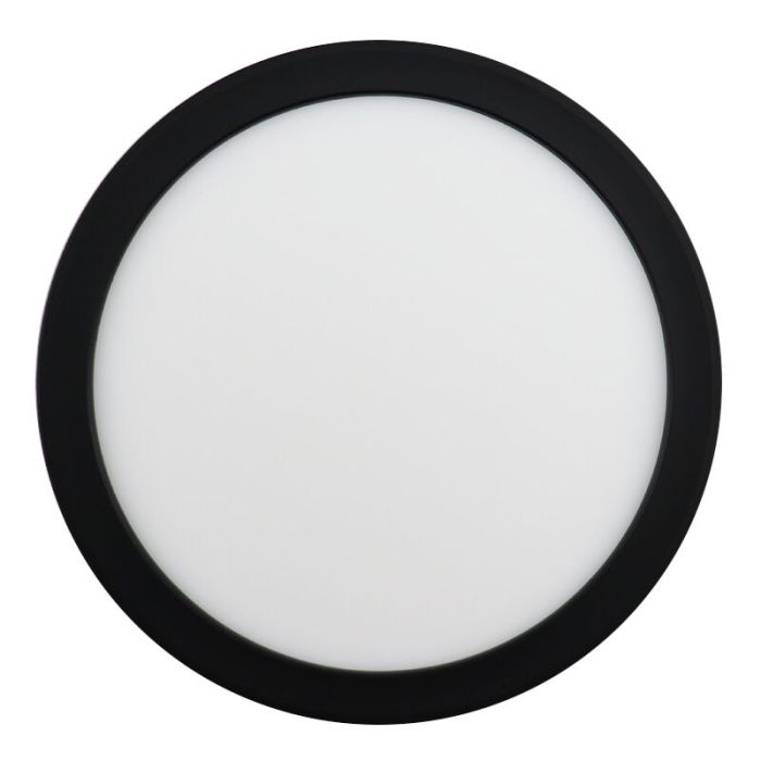 Lampada da soffitto da bagno nera in plastica, Shivani, 8W, 3000K LED, IP44