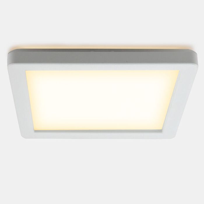 Lampada da soffitto da bagno bianca in plastica, Shivani, 15W, 3000K LED, IP44