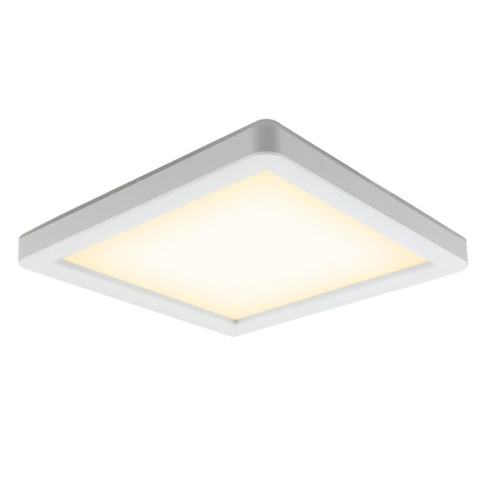 Lampada da soffitto da bagno bianca in plastica, Shivani, 15W, 3000K LED, IP44