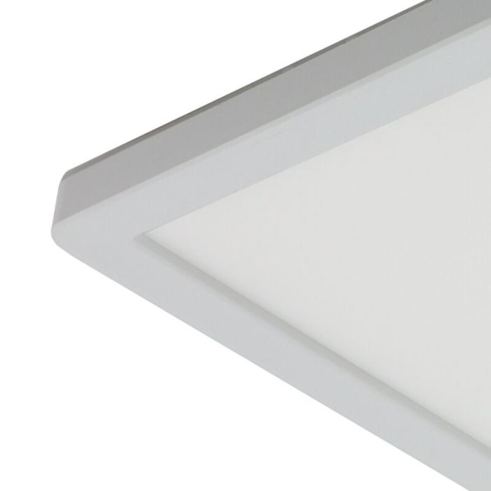 Lampada da soffitto da bagno bianca in plastica, Shivani, 15W, 3000K LED, IP44