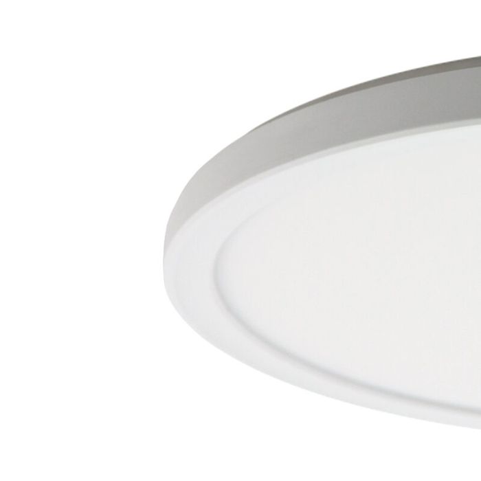 Plafoniera bianca in plastica, Shona, 18W, 3000K LED, dimmer in 3 fasi