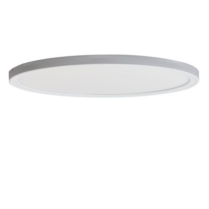 Plafoniera bianca in plastica, Shona, 22W, 3000K LED, dimmer in 3 fasi
