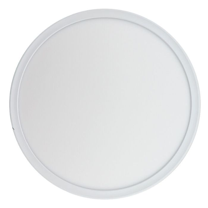 Plafoniera bianca in plastica, Shona, 22W, 3000K LED, dimmer in 3 fasi