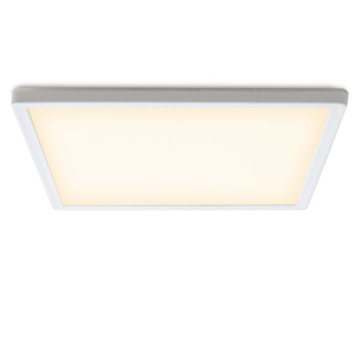 Plafoniera bianca in plastica, Shona, 18W, 3000K LED, dimmer in 3 fasi