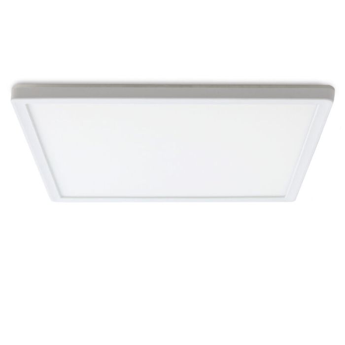 Plafoniera bianca in plastica, Shona, 18W, 3000K LED, dimmer in 3 fasi