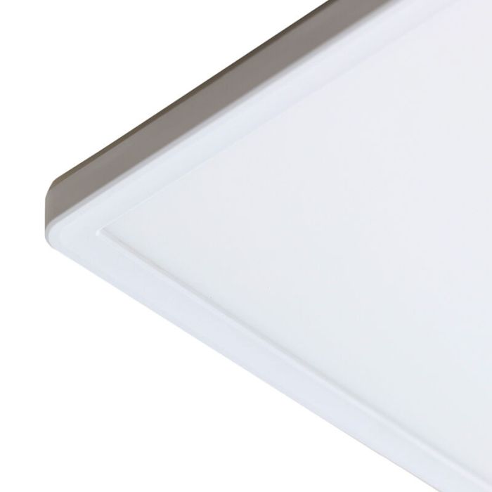 Plafoniera bianca in plastica, Shona, 18W, 3000K LED, dimmer in 3 fasi