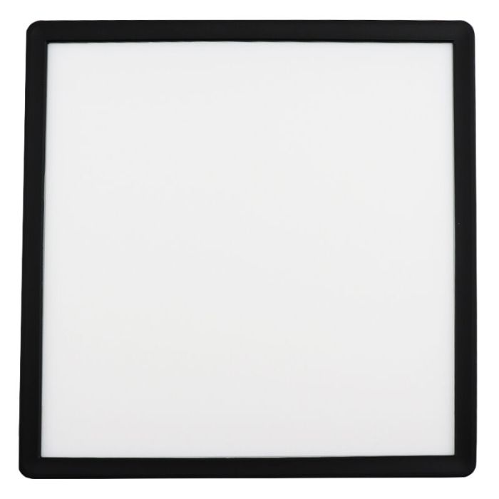 Plafoniera nera in plastica, Shona, 22W, 3000K LED, dimmer in 3 fasi