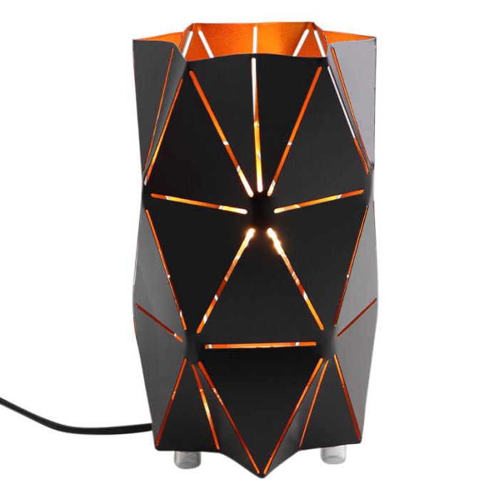 Lampada da tavolo dorata moderna, Sivar, con interruttore