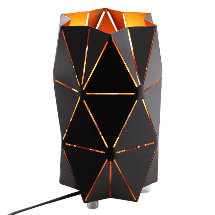 Lampada da tavolo dorata moderna, Sivar, con interruttore