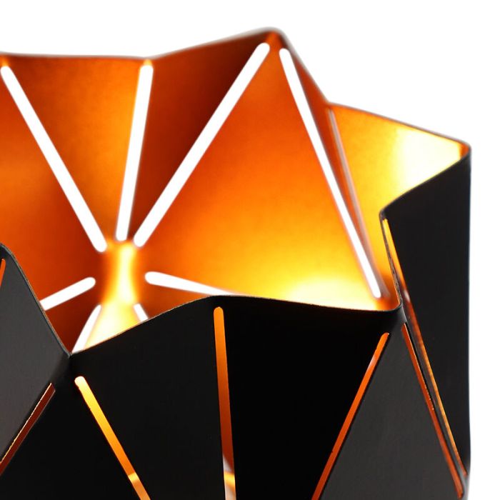 Lampada da tavolo dorata moderna, Sivar, con interruttore