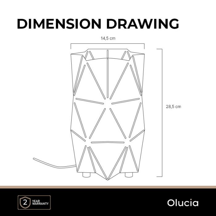 Lampada da tavolo dorata moderna, Sivar, con interruttore