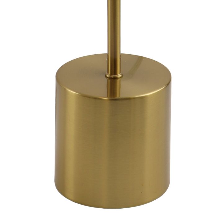 Lampada da tavolo senza paralume in ottone in alluminio, Rika, con interruttore