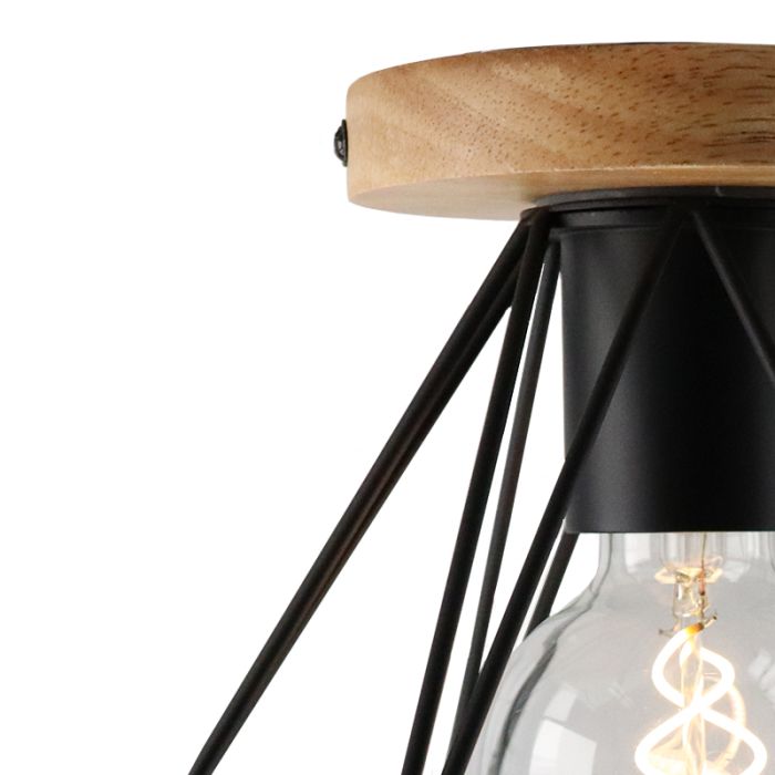 Plafoniera in legno marrone, Jochem