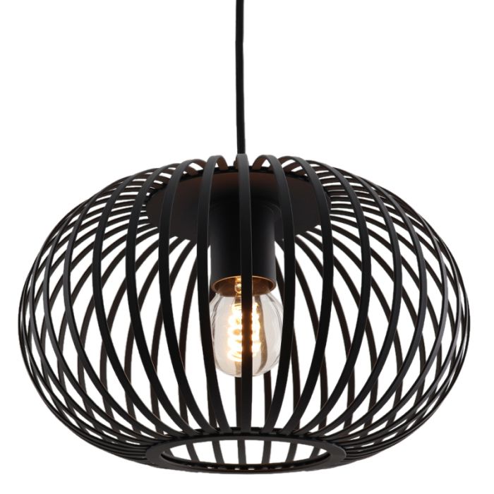 Lampada a sospensione nera industriale, Lieve